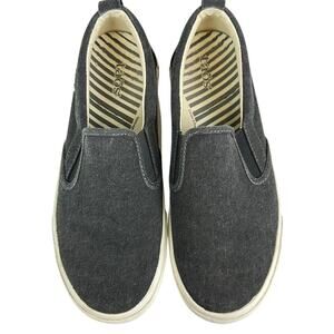 Taos Rubber Soul Charcoal Canvas Slip-On Loafers Size 8 RBS-13650